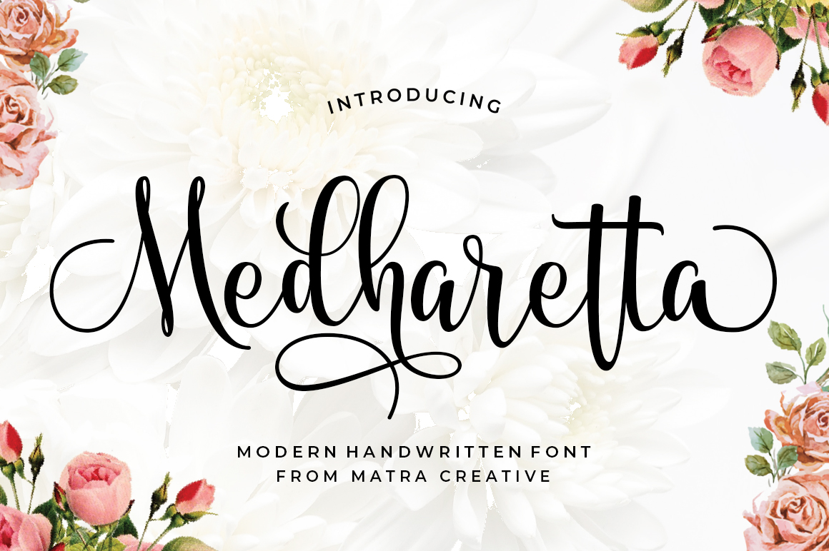 Beispiel einer Medharetta-Schriftart